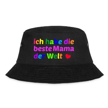 Ich habe die beste Mama der Welt - Bucket Hat - Schwarz - Vorne - Lela (165cm)