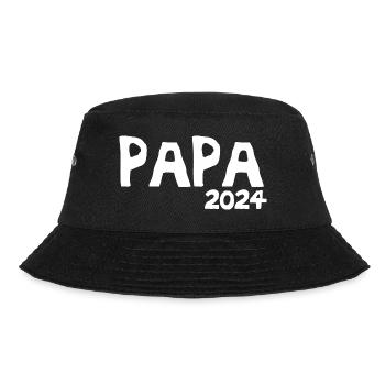 Papa 2024 Künftiger Papa 2024 - Bucket Hat - Schwarz - Vorne - Lela (165cm)