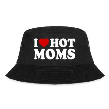 I love hot moms mom - Bucket Hat - Schwarz - Vorne - Lela (165cm)