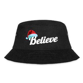Santa Claus Hat Believe In Santa Xmas Party Geschenk - Bucket Hat - Schwarz - Vorne - Lela (165cm)