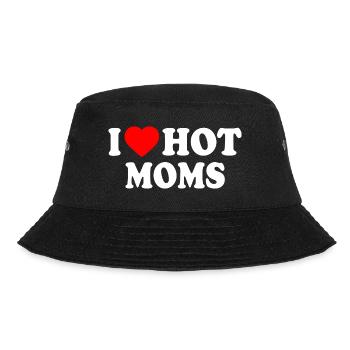 I love hot moms - Bucket Hat - Schwarz - Vorne - Lela (165cm)