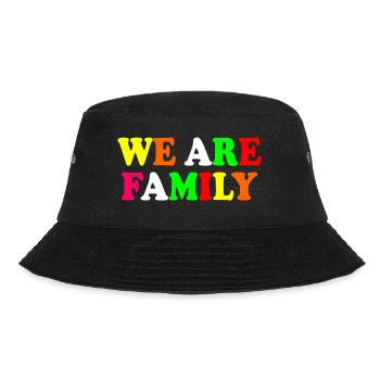 We are family - Bucket Hat - Schwarz - Vorne - Lela (165cm)