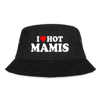 I love hot mamis - Bucket Hat - Schwarz - Vorne - Lela (165cm)
