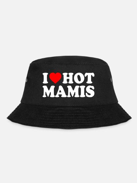 I love hot mamis - Bucket Hat - Schwarz