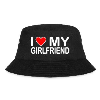 I love my girlfriend - Bucket Hat - black - Front - Lela (165cm)