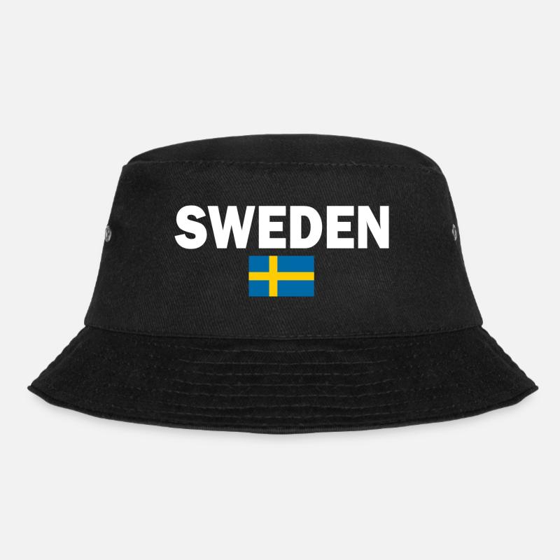 Schweden - Bucket Hat - Schwarz