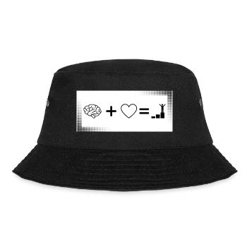 Herz und Hirn - Bucket Hat - Schwarz - Vorne - Lela (165cm)