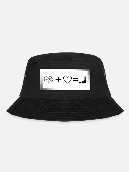 Herz und Hirn - Bucket Hat - Schwarz