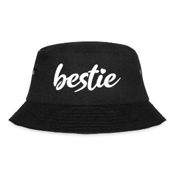 bestie Beste Bester Best Herzchen - Bucket Hat - Schwarz - Vorne - Lela (165cm)