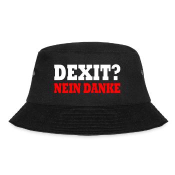 Dexit nein danke - Bucket Hat - Schwarz - Vorne - Lela (165cm)