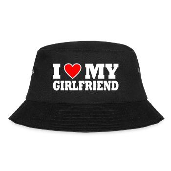 I love my girlfriend - Bucket Hat - black - Front - Lela (165cm)