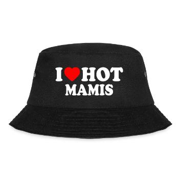 I love hot mamis - Bucket Hat - Schwarz - Vorne - Lela (165cm)
