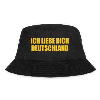 Ich liebe dich deutschland - Bucket Hat - Schwarz - Vorne - Lela (165cm)
