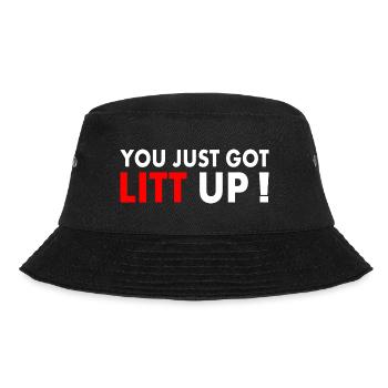 You just got litt up - Bucket Hat - Schwarz - Vorne - Lela (165cm)