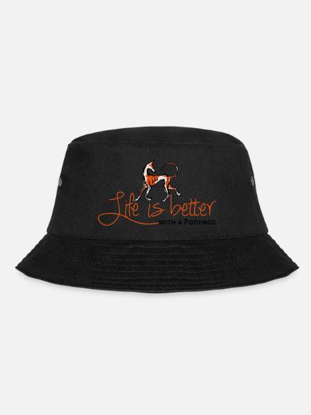 Life is better - Podenco - Bucket Hat - black