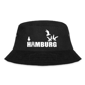 Hamburg Möven - Bucket Hat - Schwarz - Vorne - Lela (165cm)