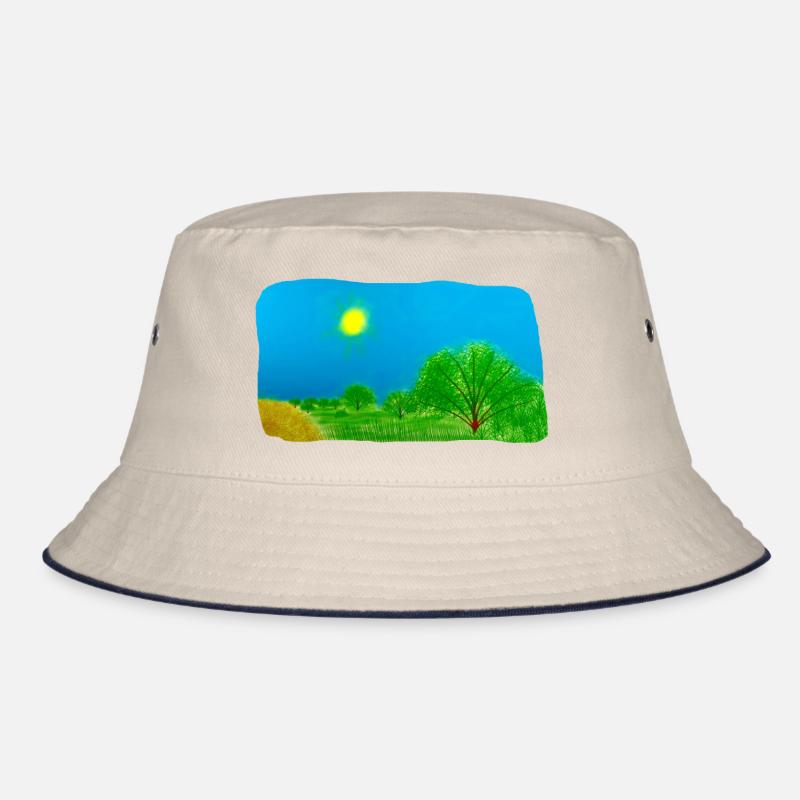 trees and meadow Bucket Hat