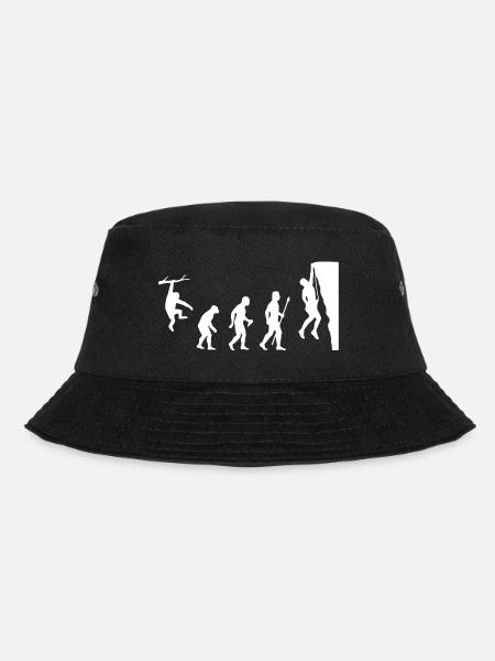 Rock Climbing Evolution Shirt - Bucket Hat - black