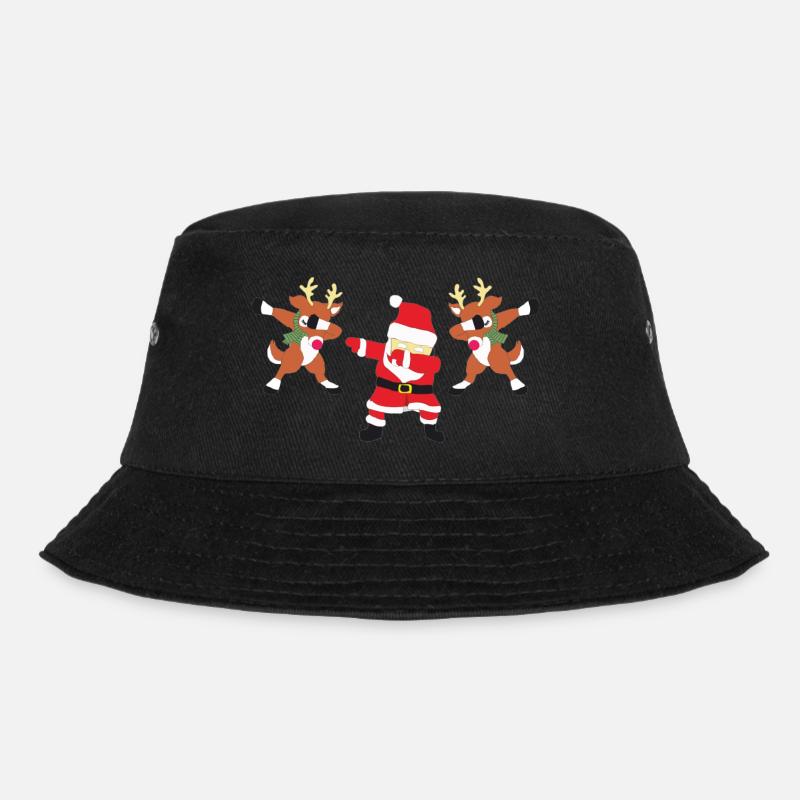 père noël avec des cerfs dab - Bob - noir