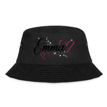 Emma surname first name - Bucket Hat - black - Front - Lela (165cm)