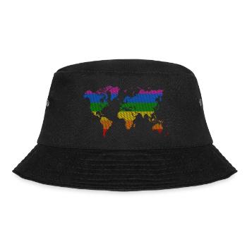 Gay Pride World - Bucket Hat - Schwarz - Vorne - Lela (165cm)