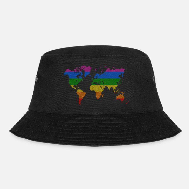 Gay Pride World - Bucket Hat - Schwarz