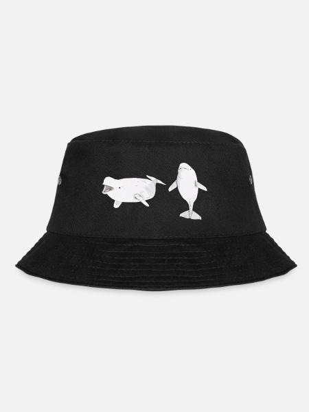 Zwei Beluga Wale - Bucket Hat - Schwarz