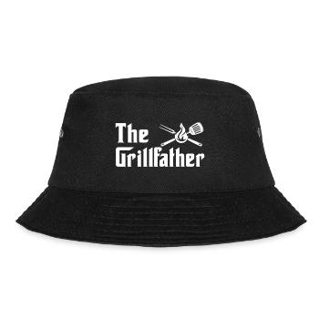 Der Grillvater Papa Opa grillt BBQ - Bucket Hat - Schwarz - Vorne - Lela (165cm)