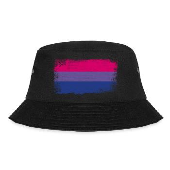 Bisexual Flag LGBT - Bucket Hat - black - Front - Lela (165cm)