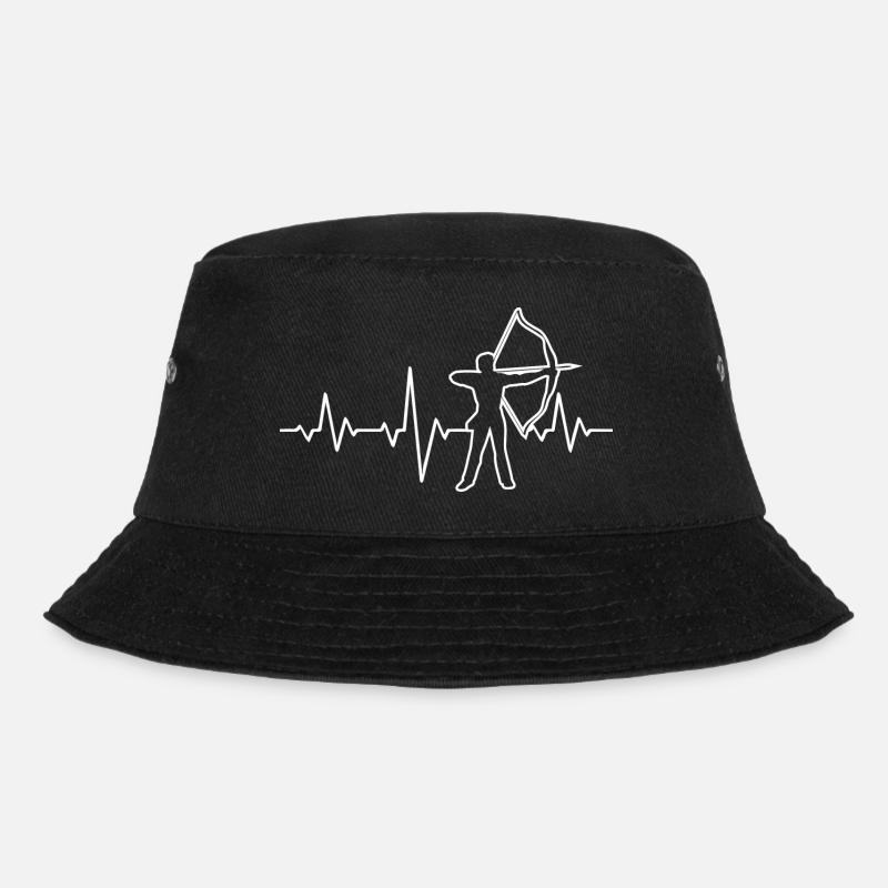 Pfeil und Bogen Herzschlag Geschenk Bogenschütze - Bucket Hat - Schwarz