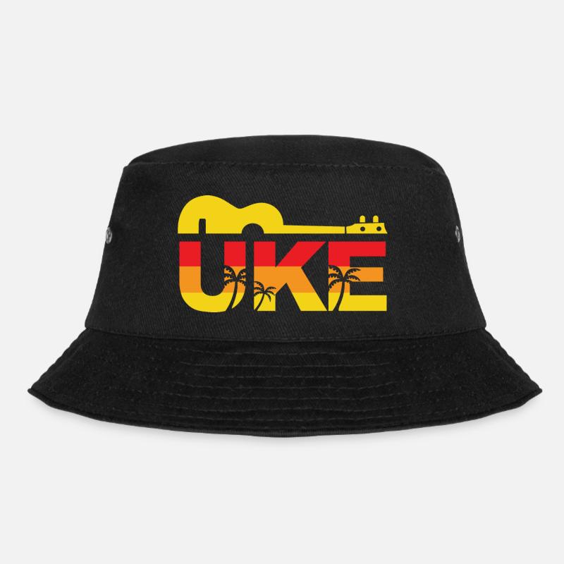 Ukulele UKE - Bucket Hat - Schwarz