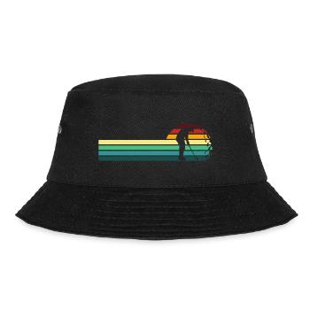 Retro Golf Golf T-Shirt - Bucket Hat - Schwarz - Vorne - Lela (165cm)