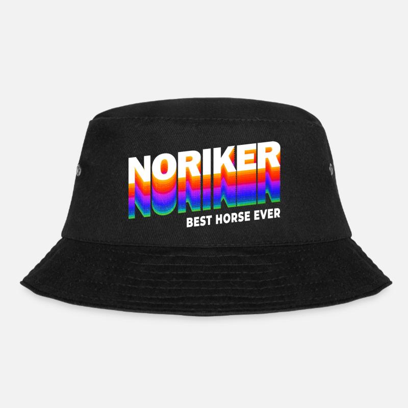 Noriker Pferde Design / Geschenkidee - Bucket Hat - Schwarz