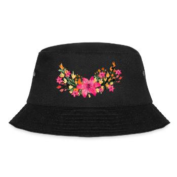 blumen - Bucket Hat - Schwarz - Vorne - Lela (165cm)