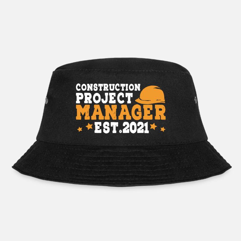 Construction Project Manager - Bucket Hat - Schwarz