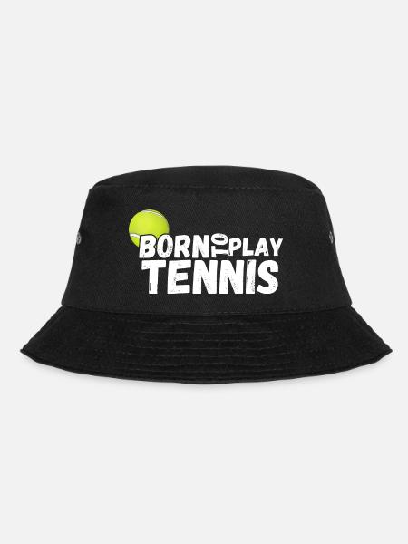 tennis / Tennis / Tennis spieler / Tennis Spielen - Bucket Hat - Schwarz