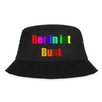 Berlin ist bunt - Bucket Hat - Schwarz - Vorne - Lela (165cm)