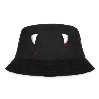 Halloween Vampirzähne T-Shirt Vampir Kostüm Party - Bucket Hat - Schwarz - Vorne - Lela (165cm)