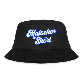 Malocher Shört | Ruhrgebiet Fun - Bucket Hat - Schwarz - Vorne - Lela (165cm)
