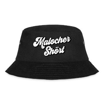 Malocher Shört | Ruhrgebiet Fun - Bucket Hat - Schwarz - Vorne - Lela (165cm)