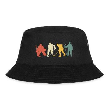retro hockey t-shirt hockey sur glace - Bob - noir - Devant - Lela (165cm)