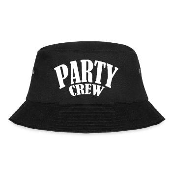 party partycrew partymonster dj deejay disco crew - Bucket Hat - Schwarz - Vorne - Lela (165cm)