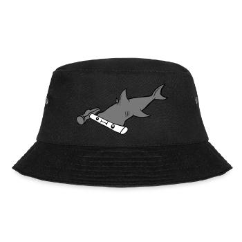 Hammerhai Werkzeug Gesicht - Bucket Hat - Schwarz - Vorne - Lela (165cm)