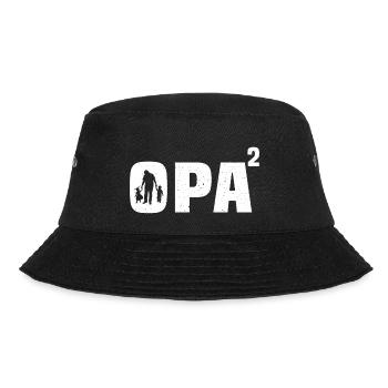 Opa hoch 2 zweifacher opa mit 2 enkelkinder - Bucket Hat - Schwarz - Vorne - Lela (165cm)