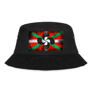 VINTAGE IKURRIÑA FLAGGE MIT LAUBURU - Bucket Hat - Schwarz - Vorne - Lela (165cm)