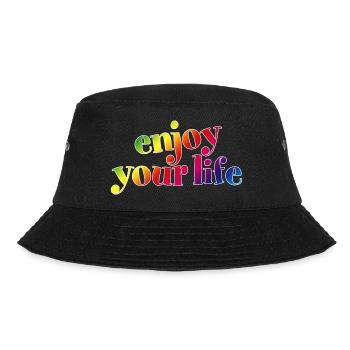enjoy your life enjoy your life rainbow hygge - Bucket Hat - black - Front - Lela (165cm)