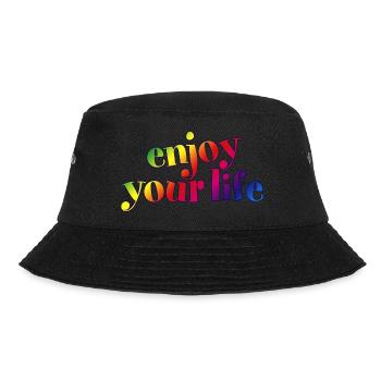 enjoy your life enjoy your life rainbow hygge - Bucket Hat - black - Front - Lela (165cm)