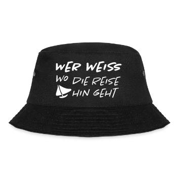 segeln Sprüche - Bucket Hat - Schwarz - Vorne - Lela (165cm)