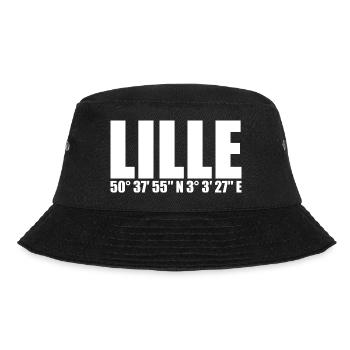 Lille Koordinaten - Bucket Hat - Schwarz - Vorne - Lela (165cm)