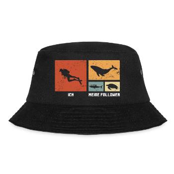 Ich Meine Follower Tauchsport Tauchen Taucher - Bucket Hat - Schwarz - Vorne - Lela (165cm)